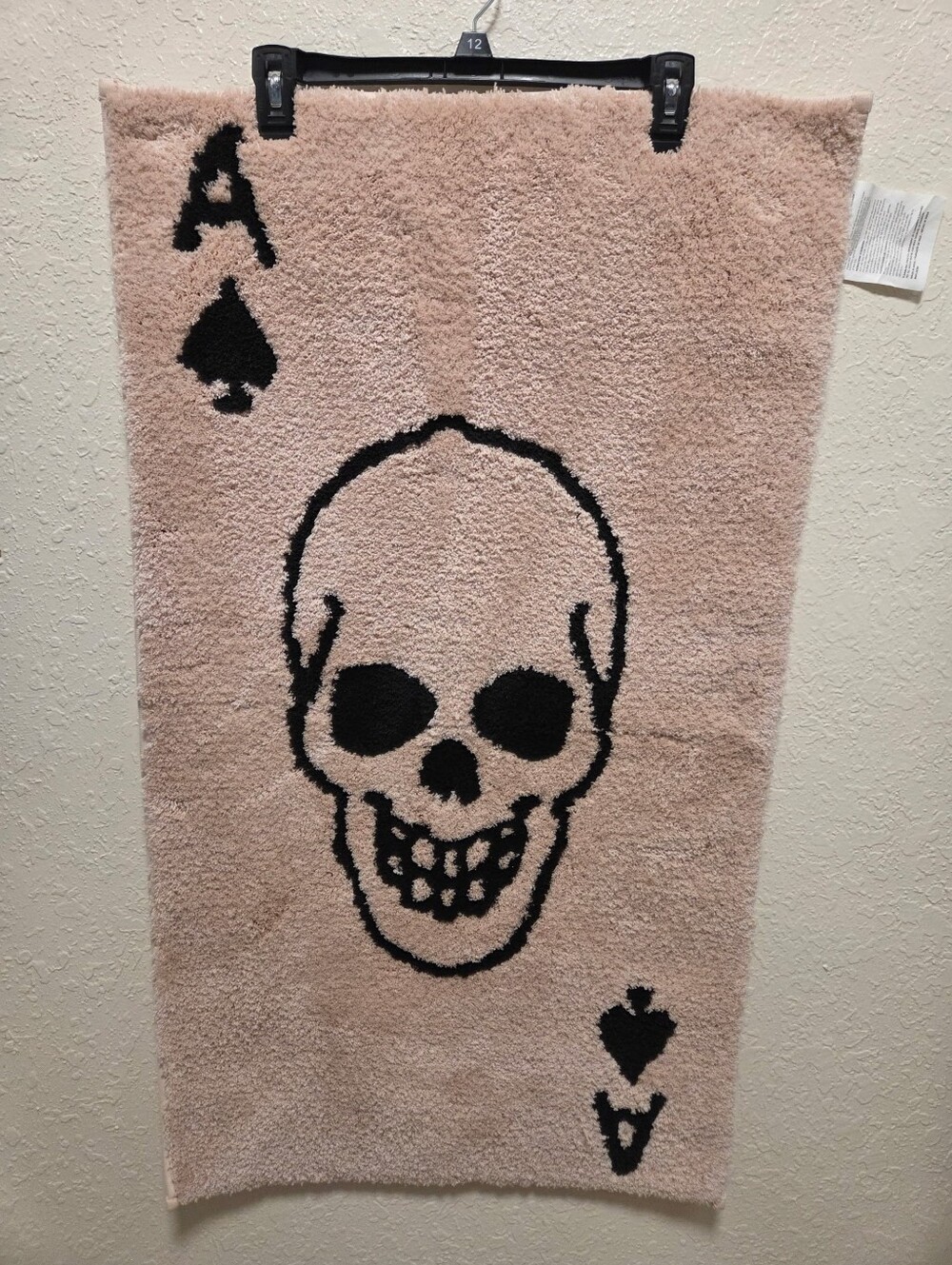 Pink Skull Ace of Spades Bath Towel